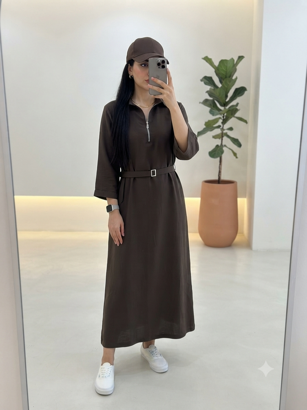 مانتو زنانه مدل نیم زیپ و بلند | خنک و سبک