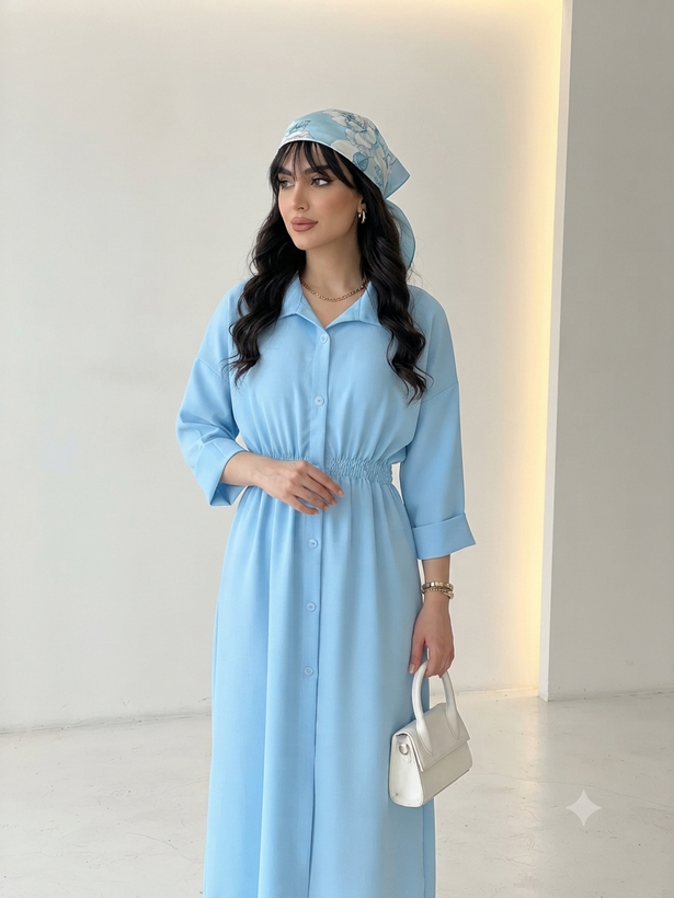 مانتو زنانه بلند مدل کمر کش | خنک و راحت