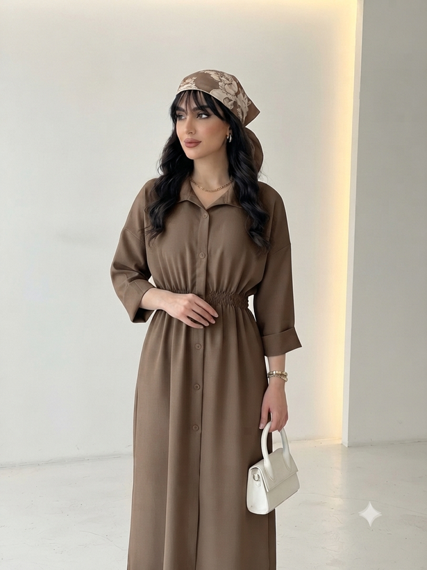 مانتو زنانه بلند مدل کمر کش | خنک و راحت