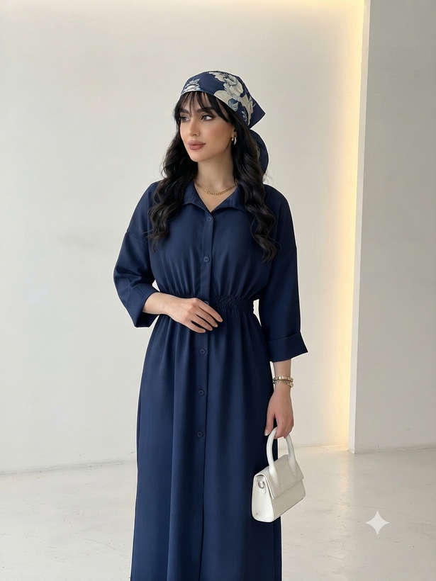 مانتو زنانه بلند مدل کمر کش | خنک و راحت