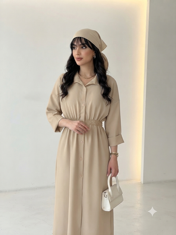 مانتو زنانه بلند مدل کمر کش | خنک و راحت