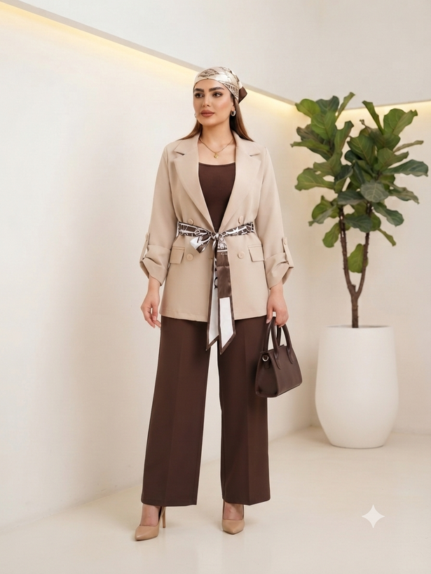 کت زنانه مدل کمربند Dior | مدرن و جذاب